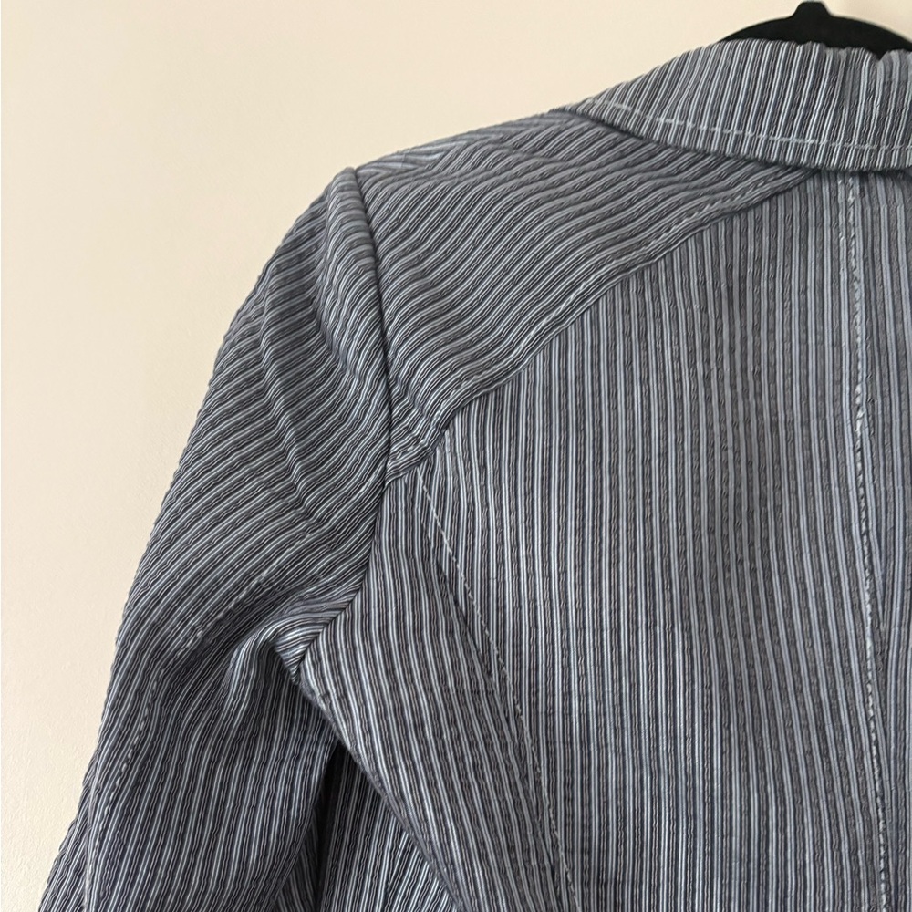 Hilton Hollis Pinstripe Blazer blue Size 8 - Picture 8 of 13